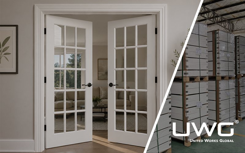 white French door