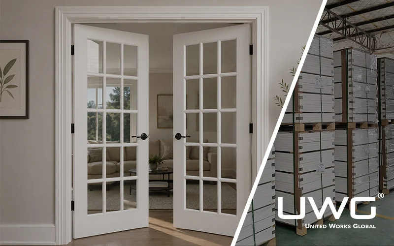 white French door