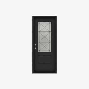 Fiberglass Door-Three Quarter Lite Decorative