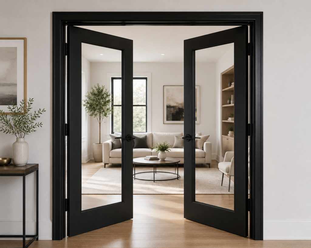 one lite glass french door
