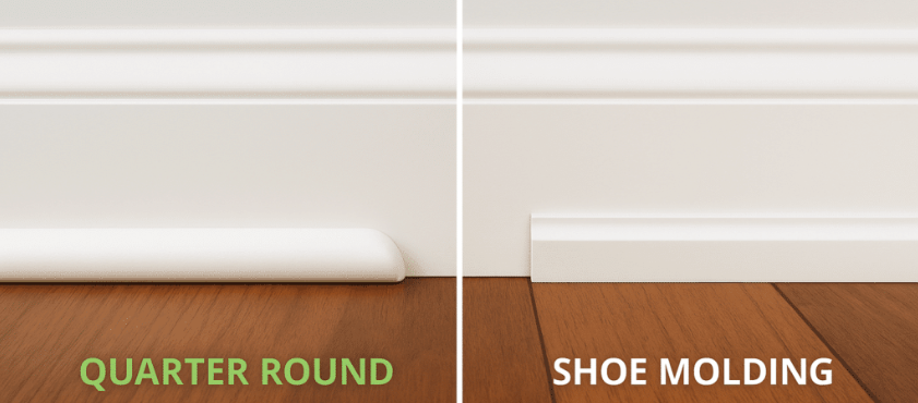 quarter round vs shoe moulding