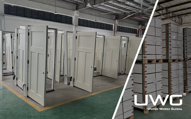 White Interior Doors Factory Display