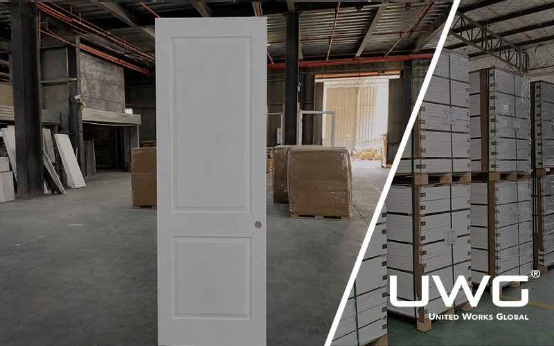 White Two Panel Interior Door