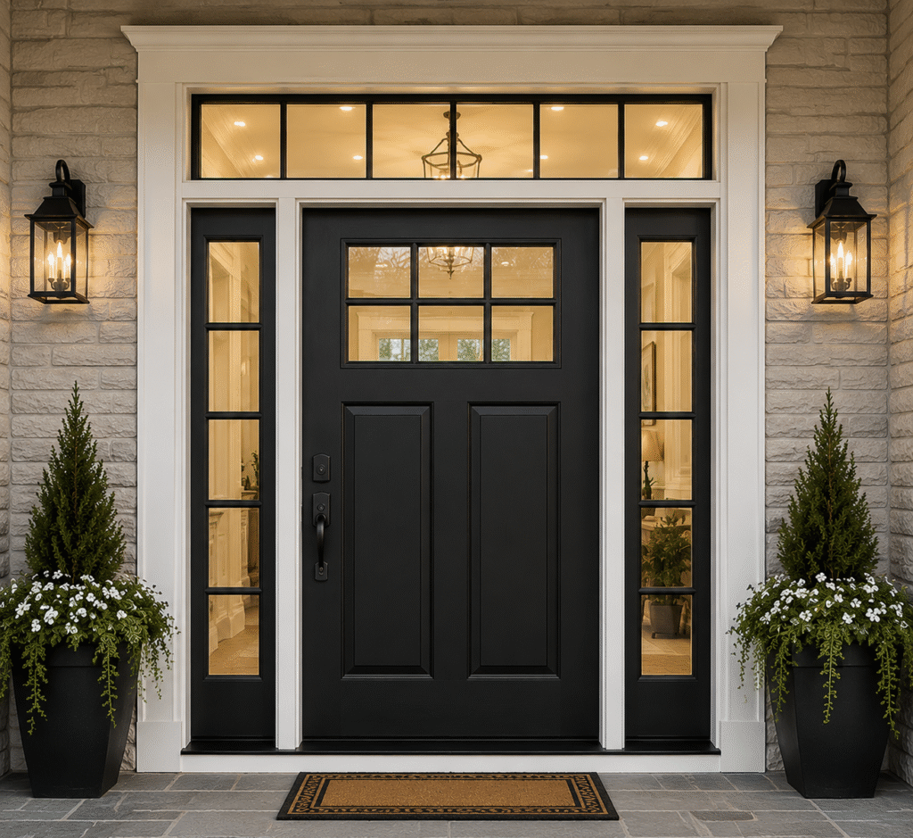 Entry Doors with Sidelites and Transoms
