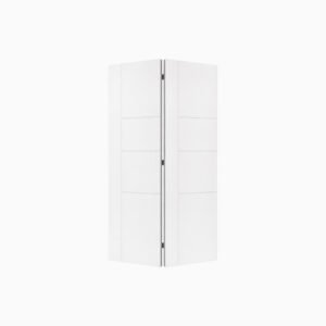 1 Vertical + 3 Horizontal Groove Molded Bi-fold Door
