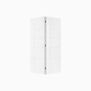1 Vertical + 4 Horizontal Groove Molded Bi-fold Door