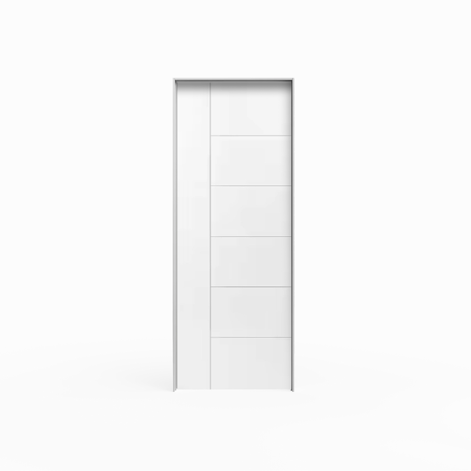 Primed 1 Vertical +5 Horizontal Groove Molded Door Pre-hung