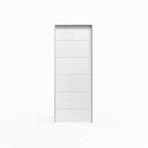 Primed 5 Horizontal Groove Molded Door Pre-hung