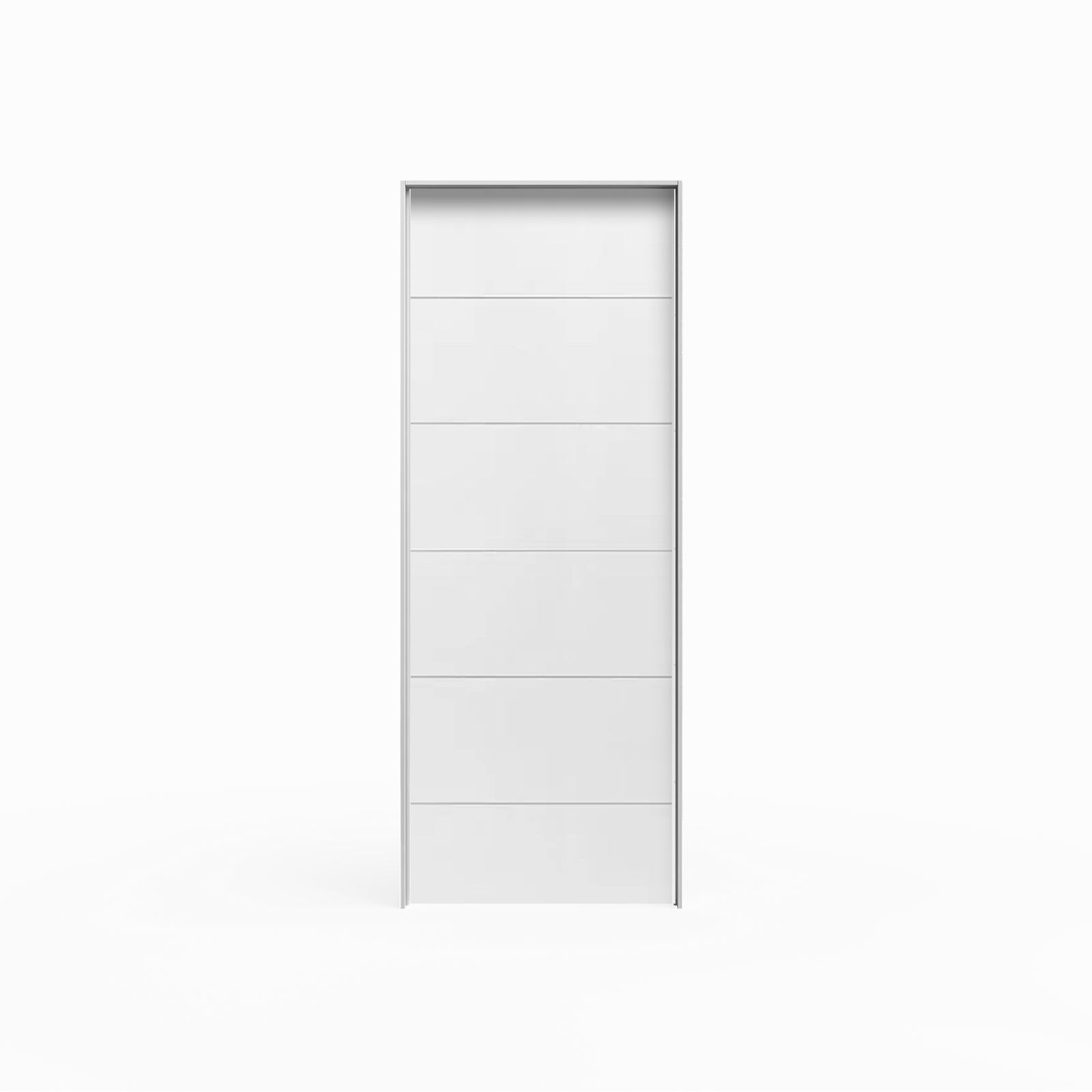 Primed 5 Horizontal Groove Molded Door Pre-hung