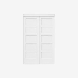 Primed 5 Panel Shaker Sliding Door