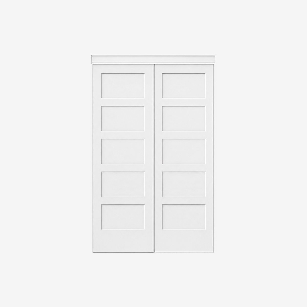 Primed 5 Panel Shaker Sliding Door