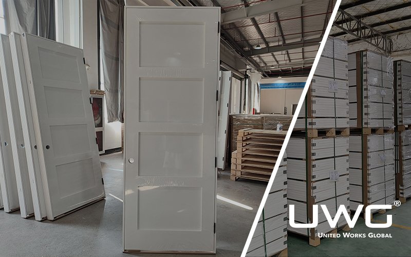 white 4-panel shaker interior door