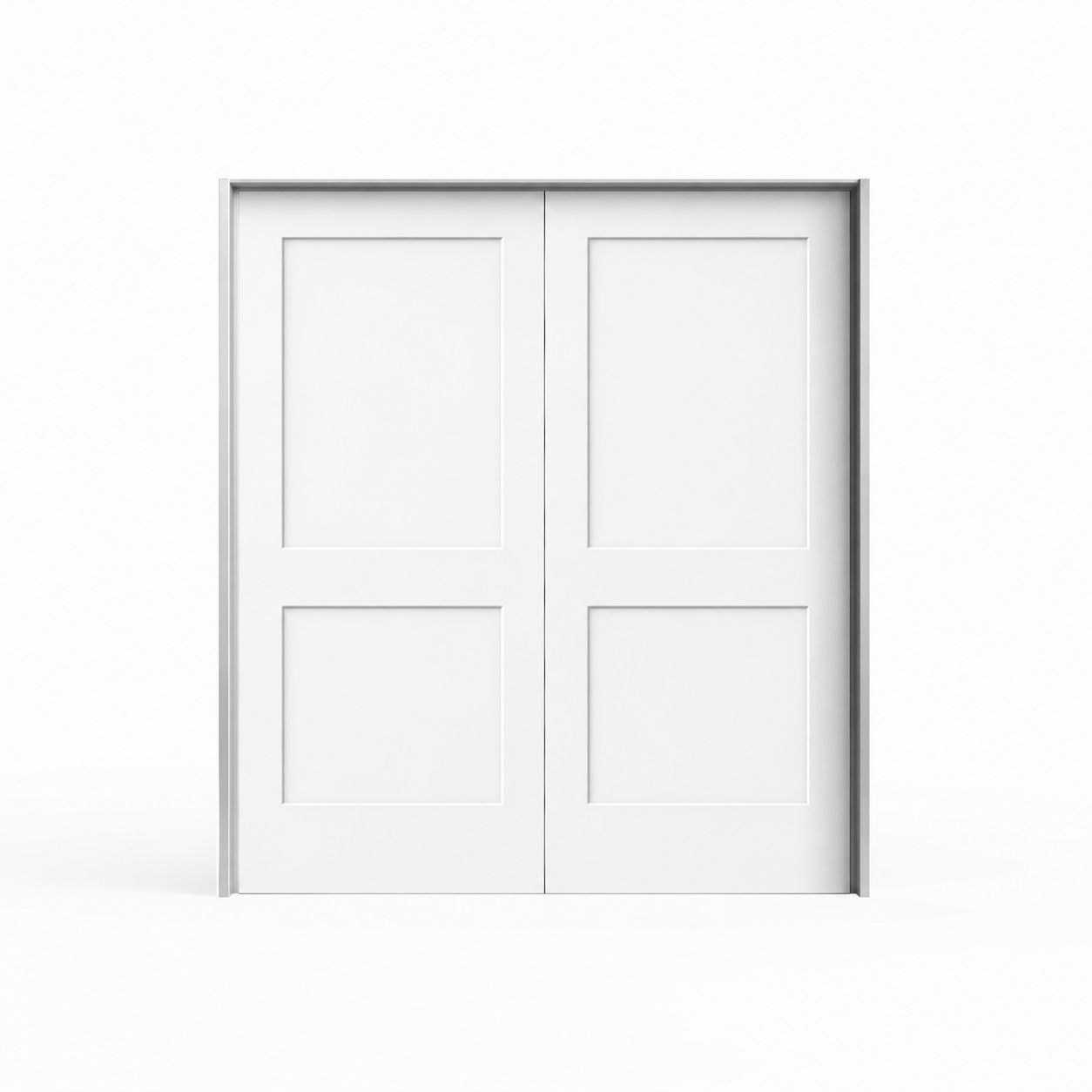 2-Panel Shaker Double Door Pre-Hung
