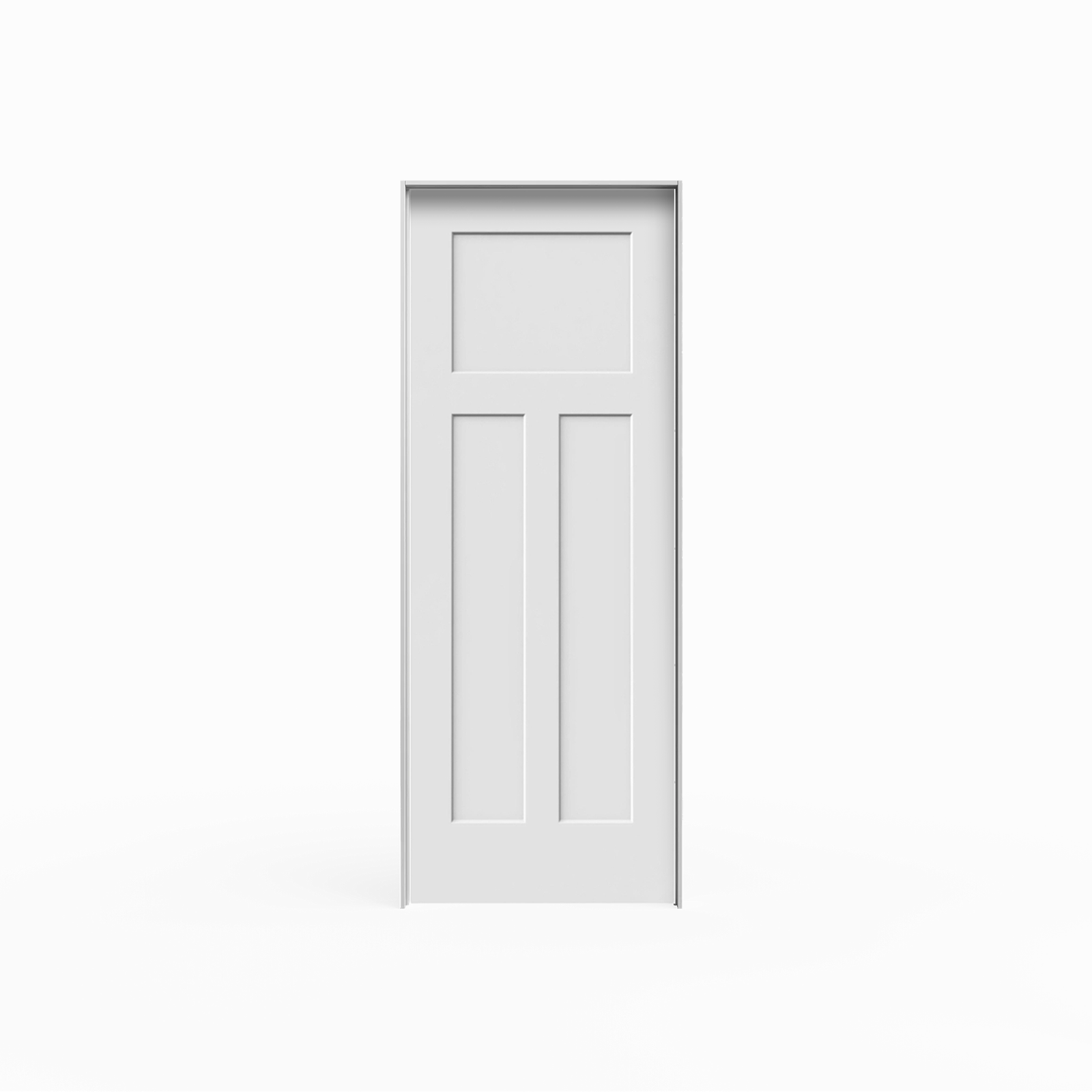 Primed 3-Panel Shaker Door Pre-hung