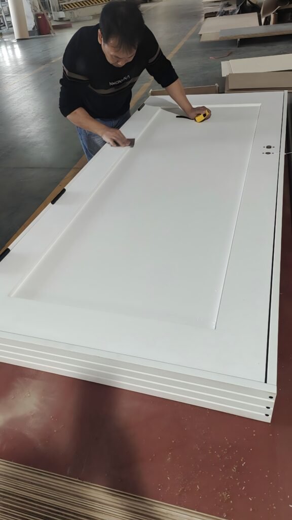The quality inspection process of the workers