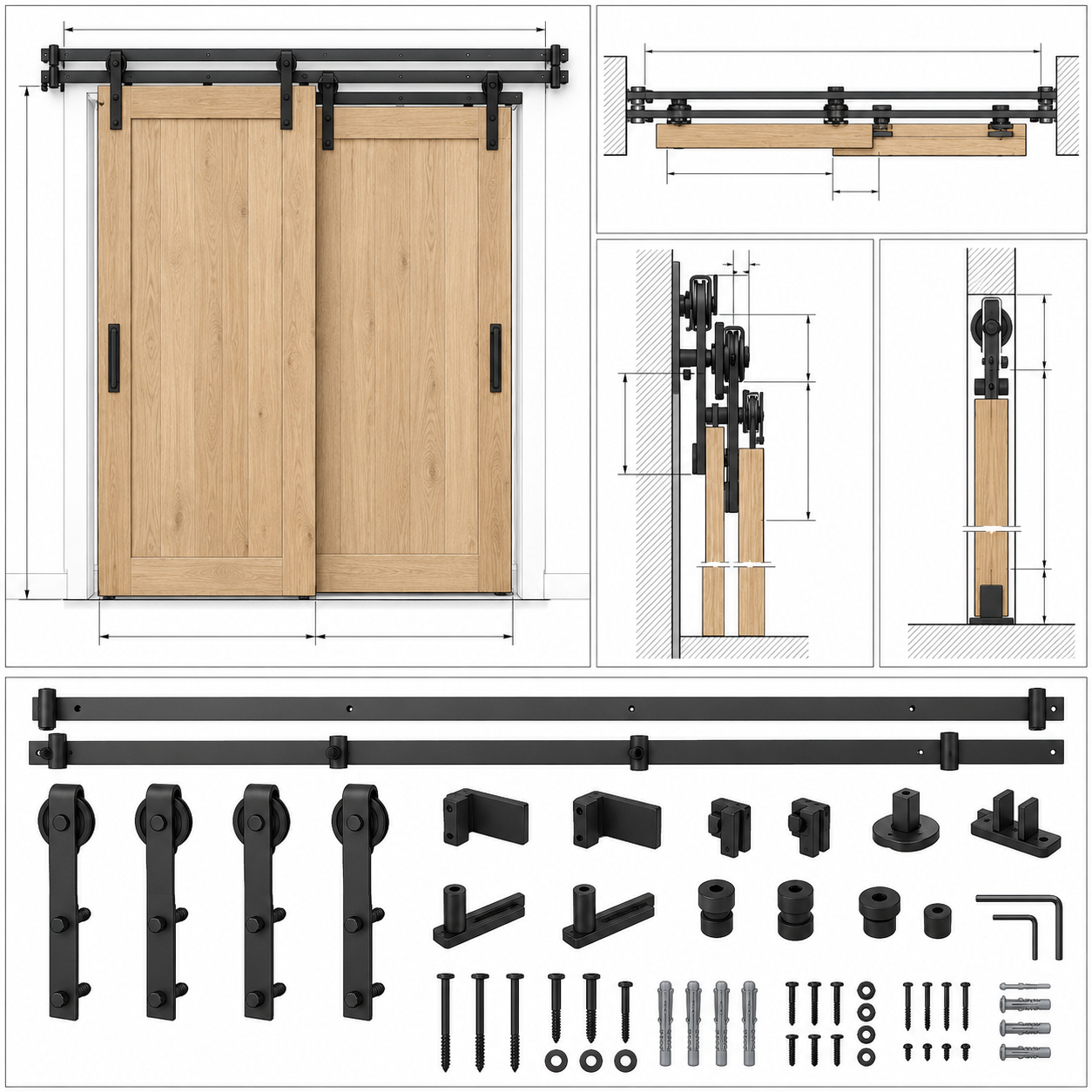 Bypass Barn Door Track