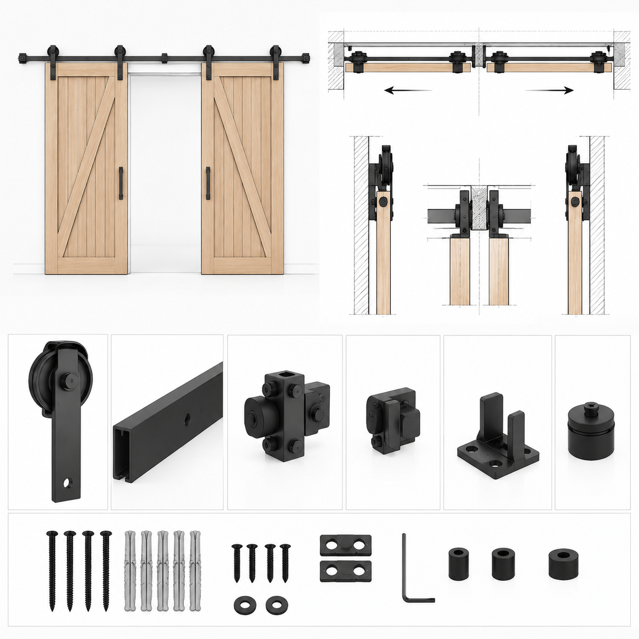 Double Barn Door Track