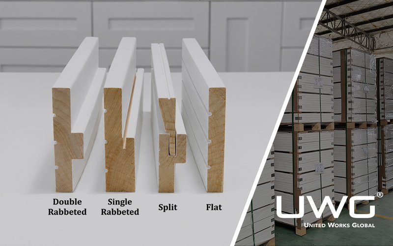 Flat single-rabbeted and double-rabbeted interior door jamb profiles