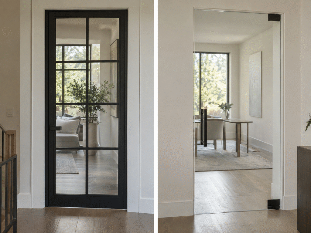 Framed vs Frameless Interior Glass Doors in the Bedroom