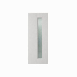 PVC Door With Vertical Glass Lite