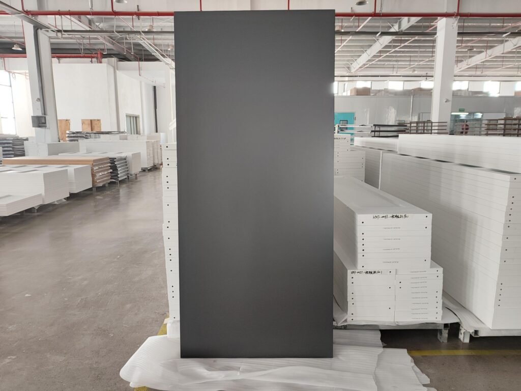 black painted flush door