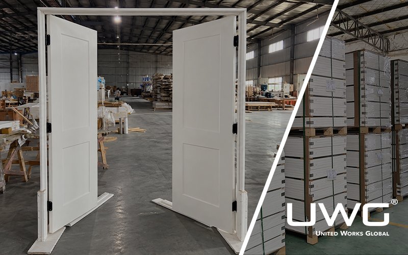 2 panel shaker style in factory warehouse