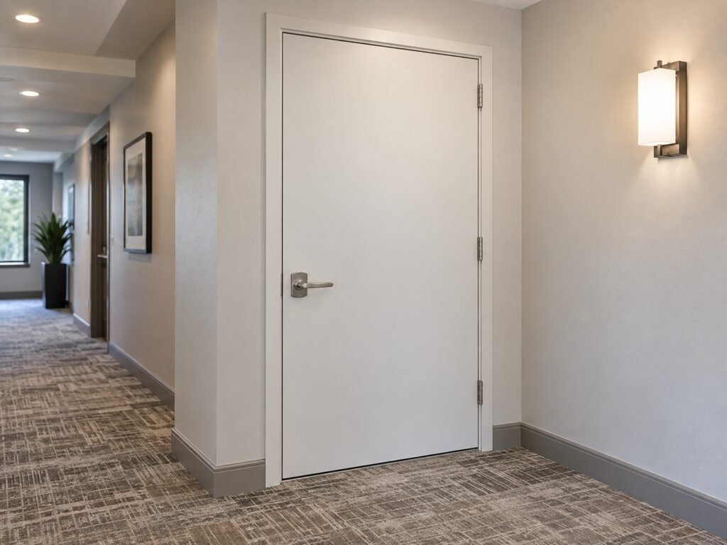 Interior Fire Rated Door in Modern Hallway
