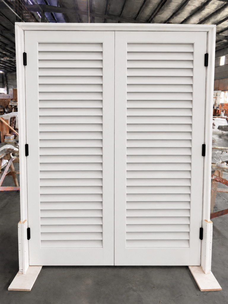Louvered Double Doors