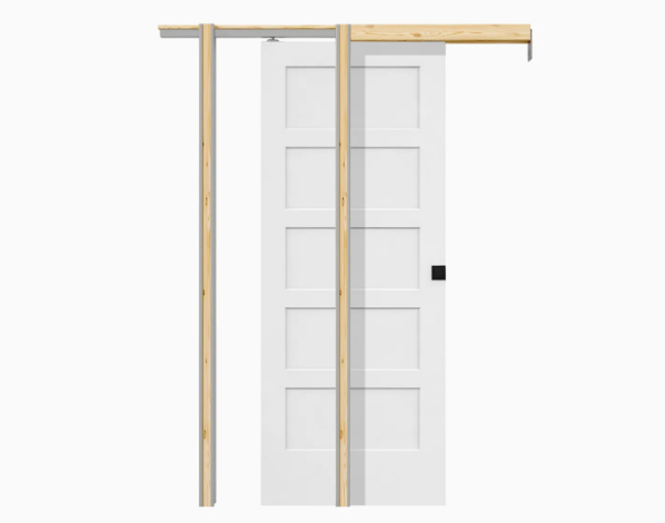pocket door with hardware